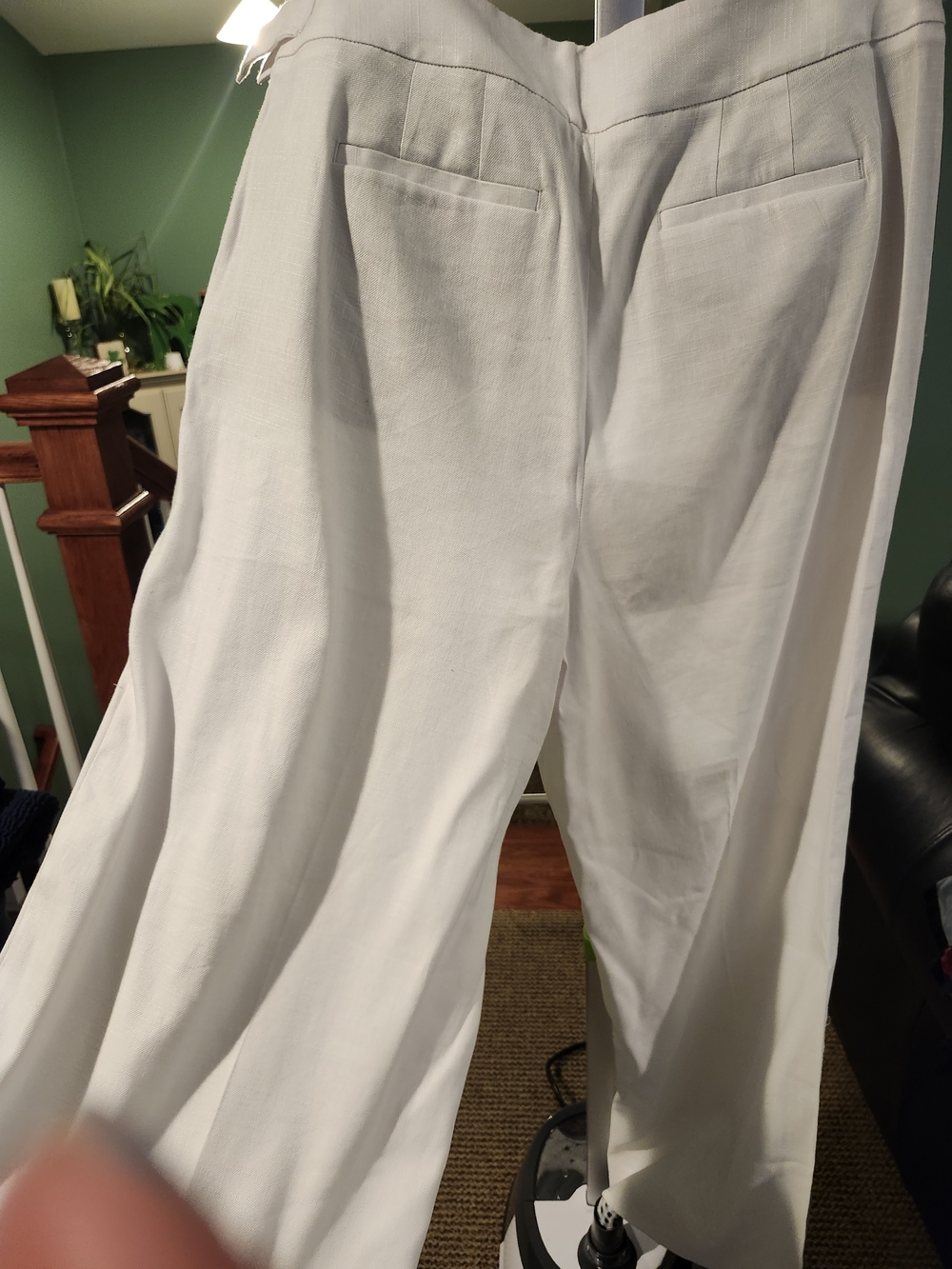 Talbots White Womans Dress Pants — Lightweight Straight-Leg